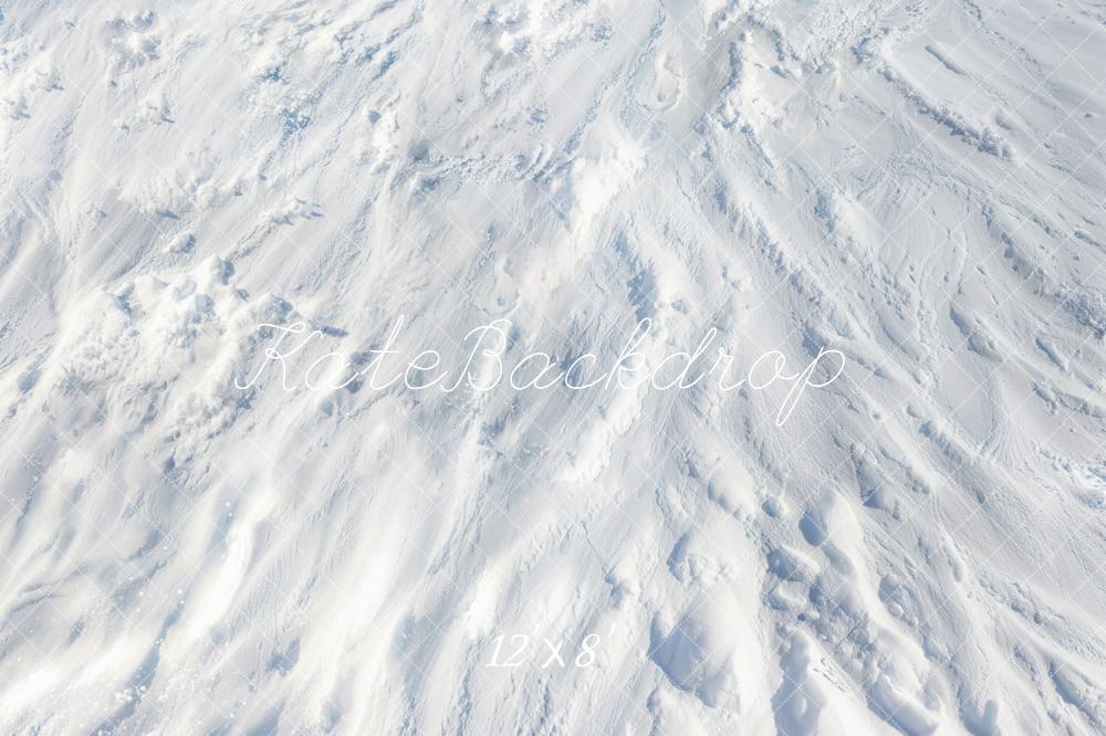 Kate Winter Snow Field Texture Fleece Backdrop Designed by Chain