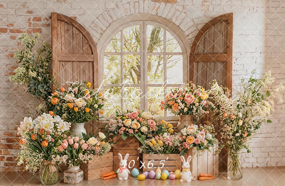Kate Easter Bunny Eggs Window Backdrop Designed by Emetselch