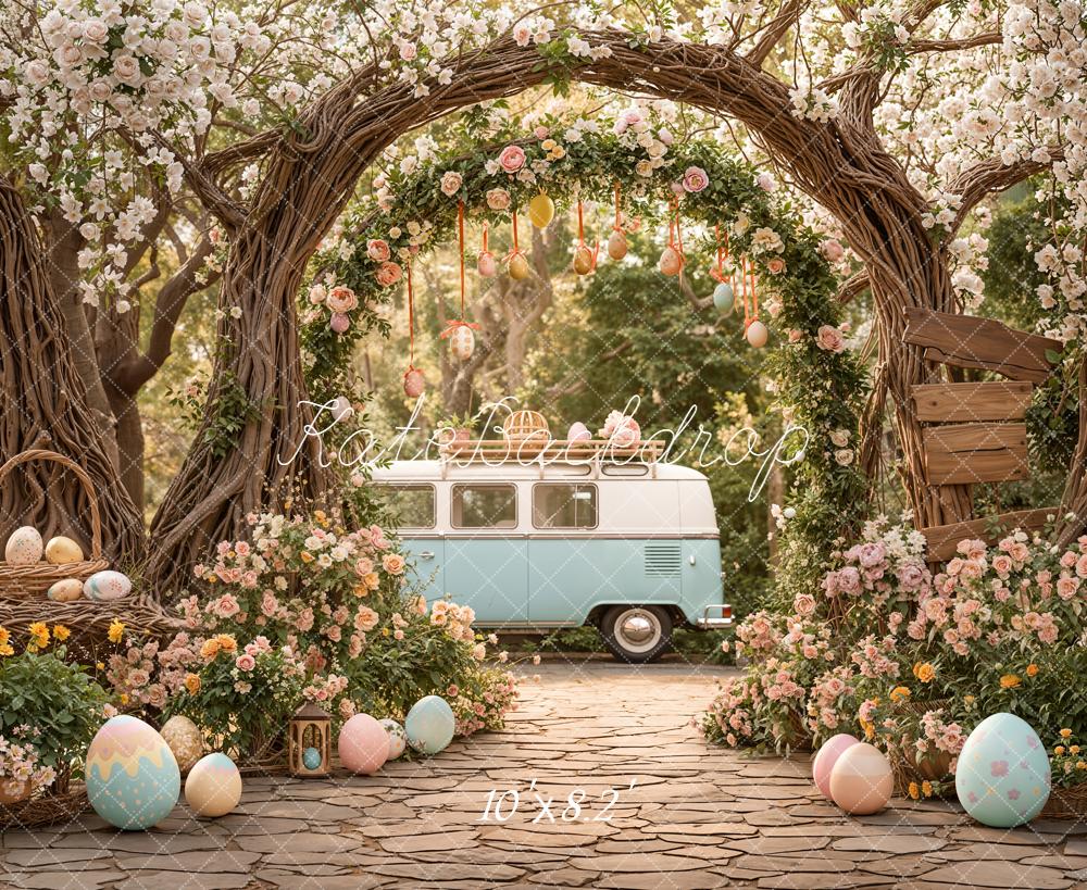 Kate Easter Bunny Eggs Arch Backdrop Designed by Emetselch
