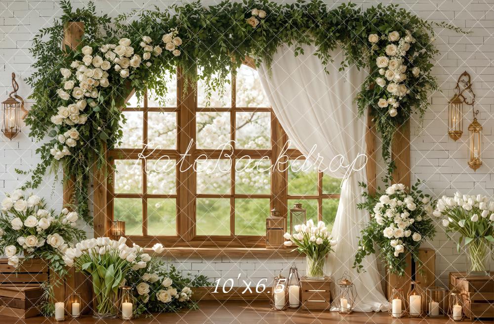 Kate Spring Window Flower Backdrop Designed by Emetselch