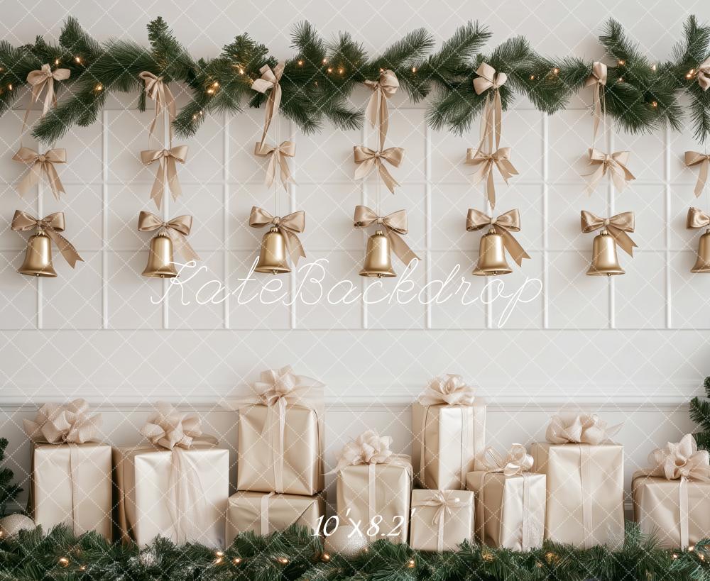 Kate Christmas Bells Presents Backdrop Designed by Patty Roberts - Kate Backdrop AU