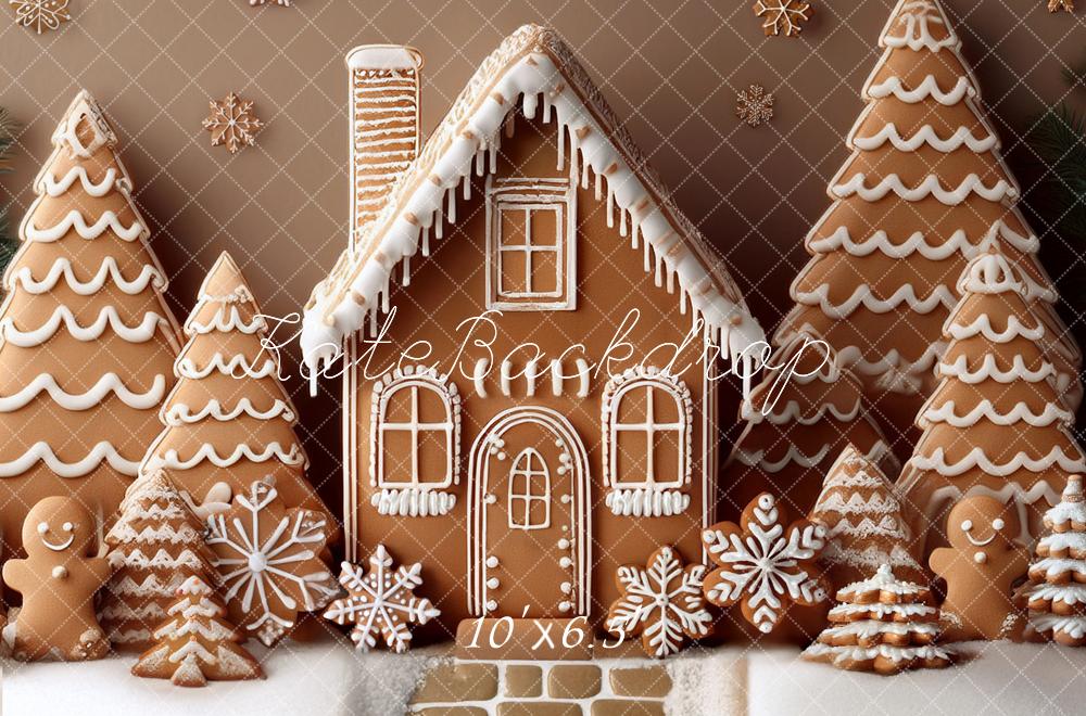 Kate Christmas Gingerbread House Backdrop Designed by Mandy Ringe