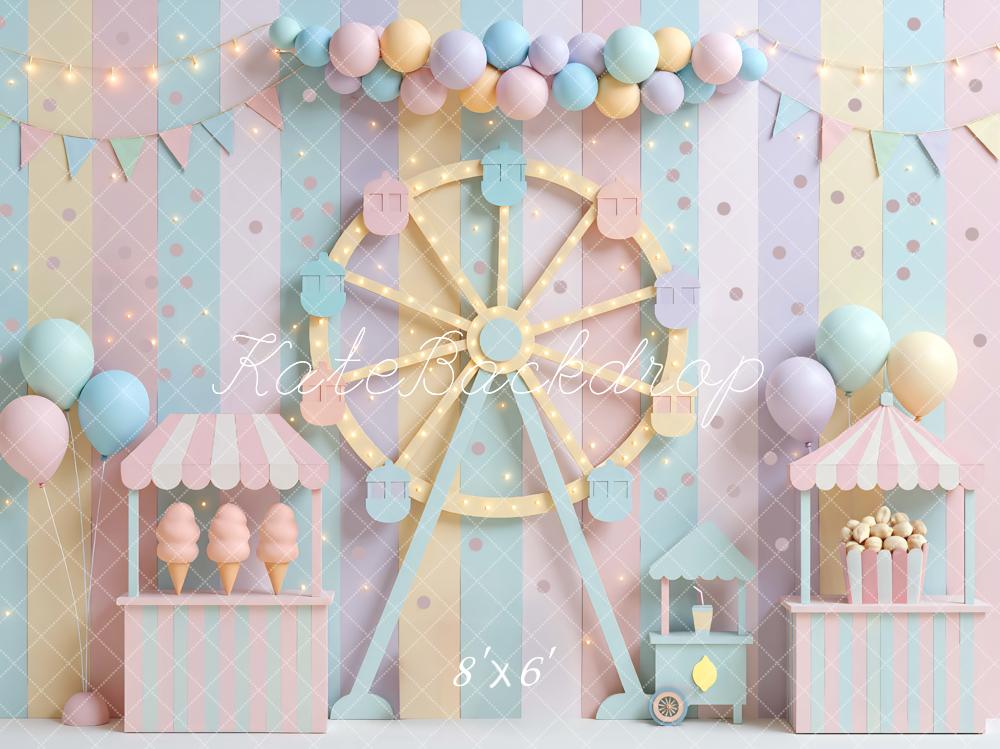 Kate Carnival Ferris Wheel Backdrop Designed by Mini MakeBelieve - Kate Backdrop AU