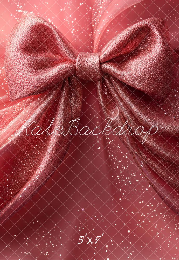 Kate Pink Glitter Bow Backdrop Designed by Emetselch