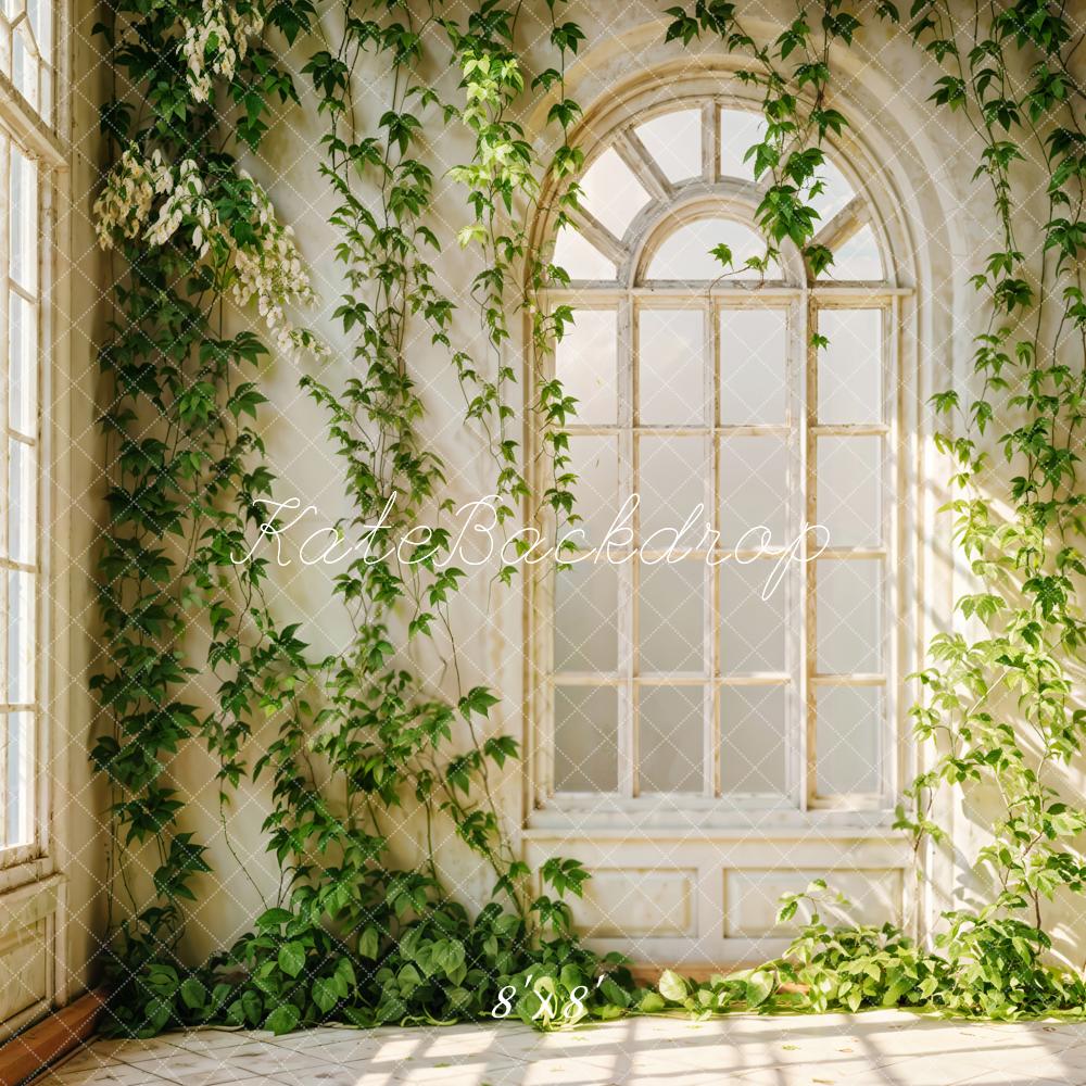 Kate Arched Window Ivy Wall Vintage Backdrop Designed by Emetselch