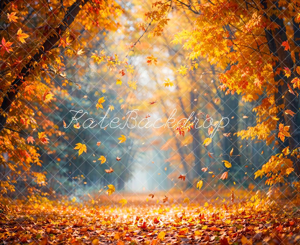 Kate Autumn Leaves Forest Backdrop Designed by Emetselch