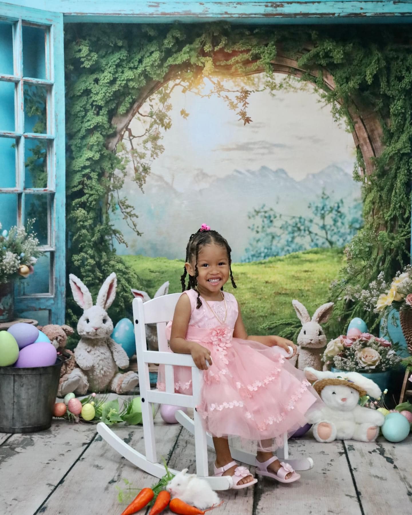 Kate Easter Bunny Window View Backdrop for Photography - Kate Backdrop AU