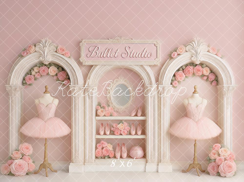 Kate Ballet Studio Pink Girl Backdrop Designed by Ashley Paul - Kate Backdrop AU