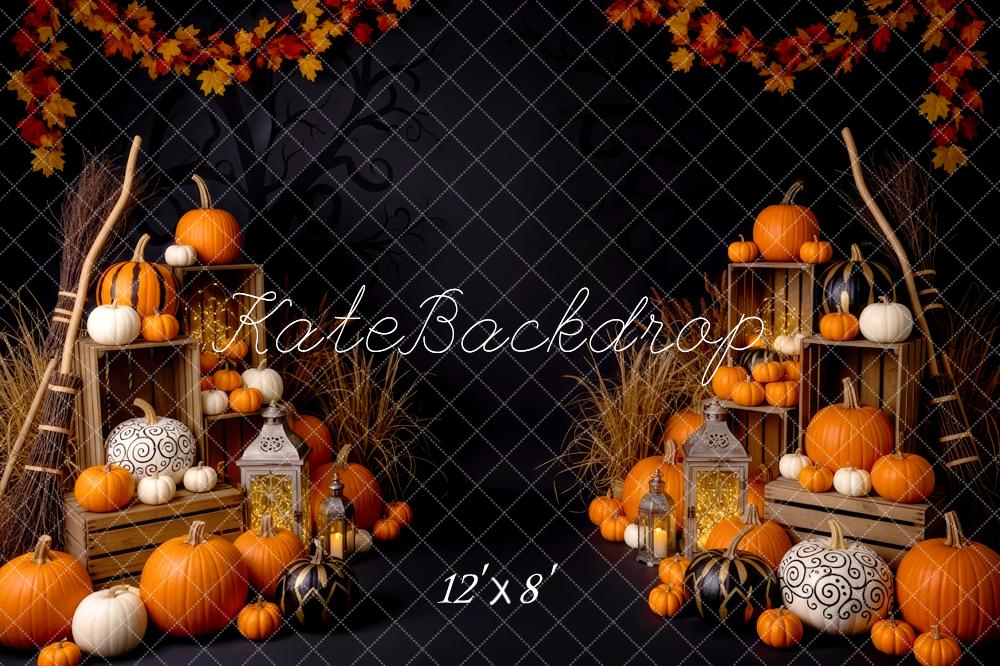 Kate Halloween Pumpkins Autumn Backdrop Designed by Patty Roberts