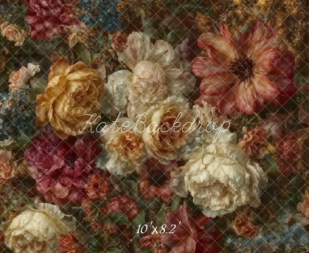 Kate Vintage Flower Fine Art Fleece Backdrop Designed by GQ