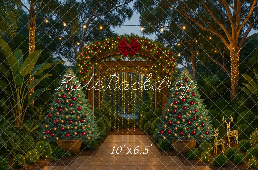Kate Christmas Archway Trees Backdrop Designed by Mini MakeBelieve - Kate Backdrop AU
