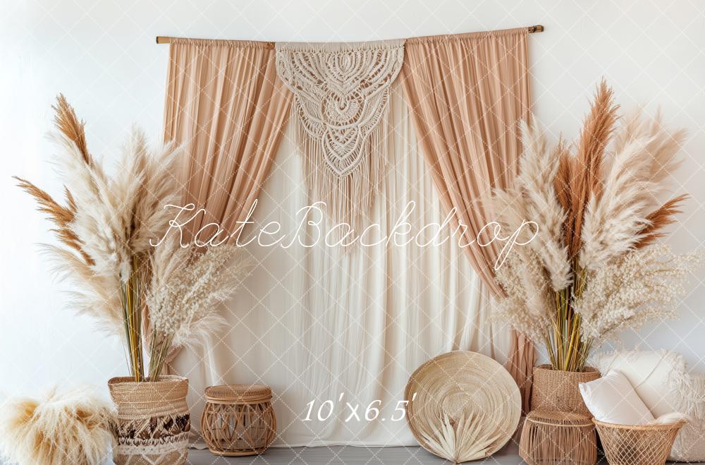Kate Boho Macrame Pampas Grass Backdrop Designed by Patty Roberts