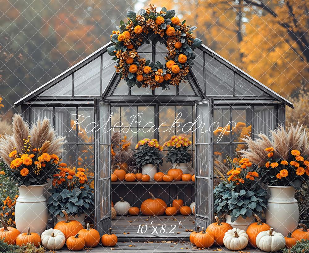 Kate Autumn Pumpkin House Backdrop Designed by Mini MakeBelieve
