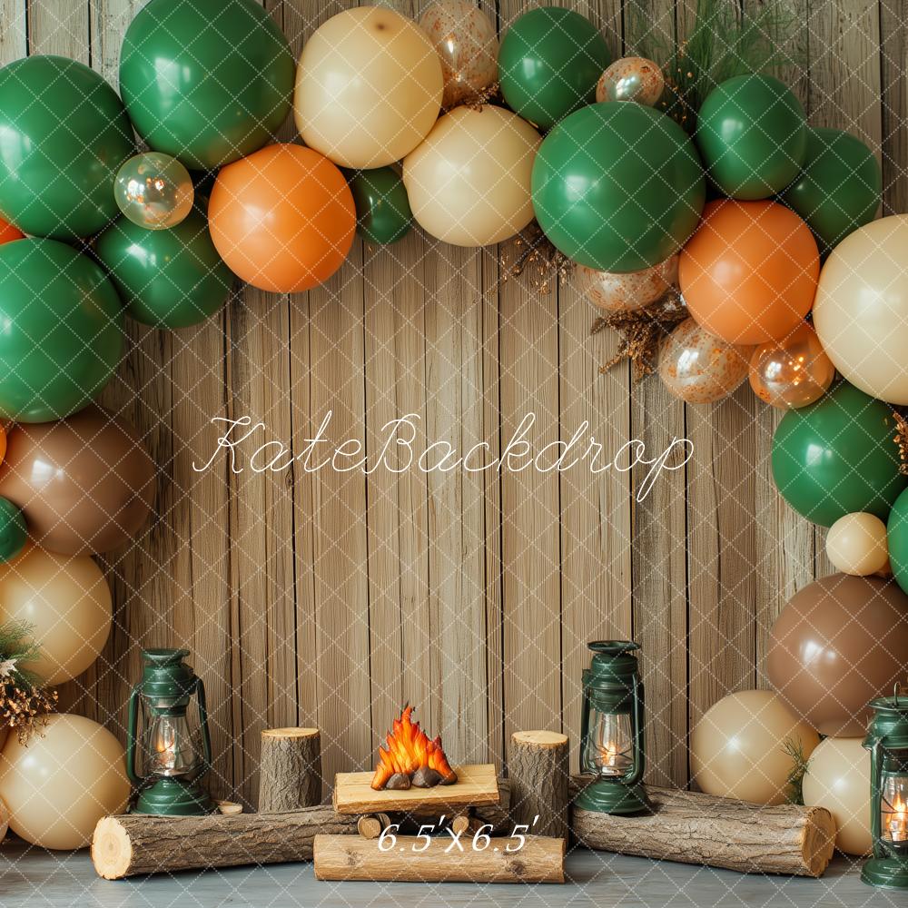 Kate Camping Balloons Firewood Backdrop Designed by Patty Roberts