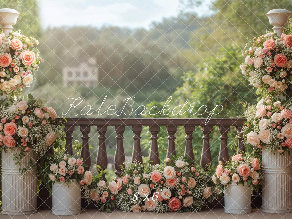 Kate Spring Balcony Floral Backdrop Designed by Mini MakeBelieve