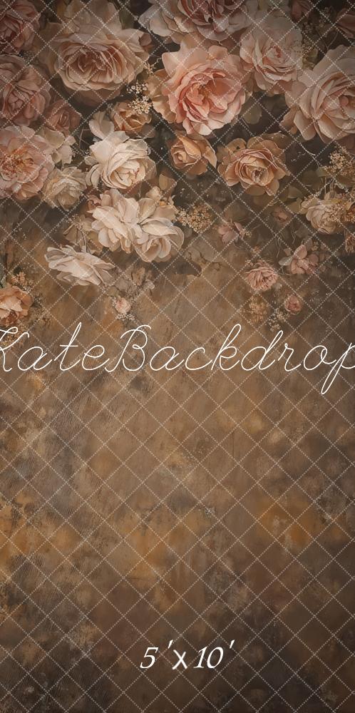 Kate Sweep Vintage Roses Abstract Brown Backdrop Designed by GQ - Kate Backdrop AU