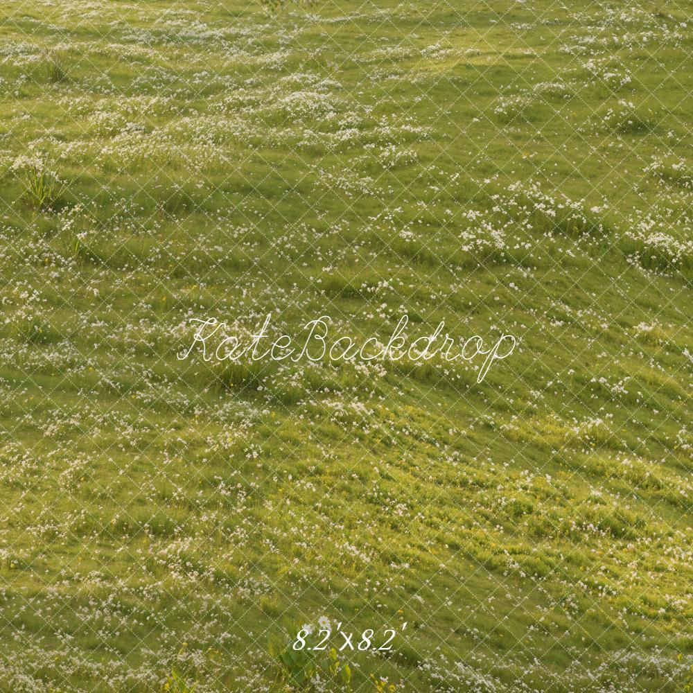 Kate Green Grass Flowers Backdrop Designed by Chain