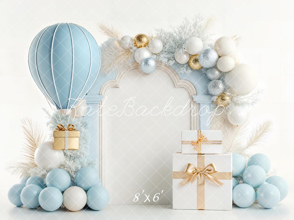 Kate Blue Balloons Arch Birthday Perty Backdrop Designed by Chain