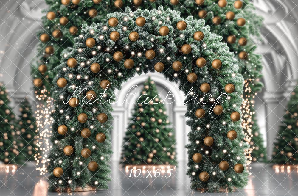 Kate Christmas Arch Gold Baubles Backdrop Designed by Mini MakeBelieve - Kate Backdrop AU