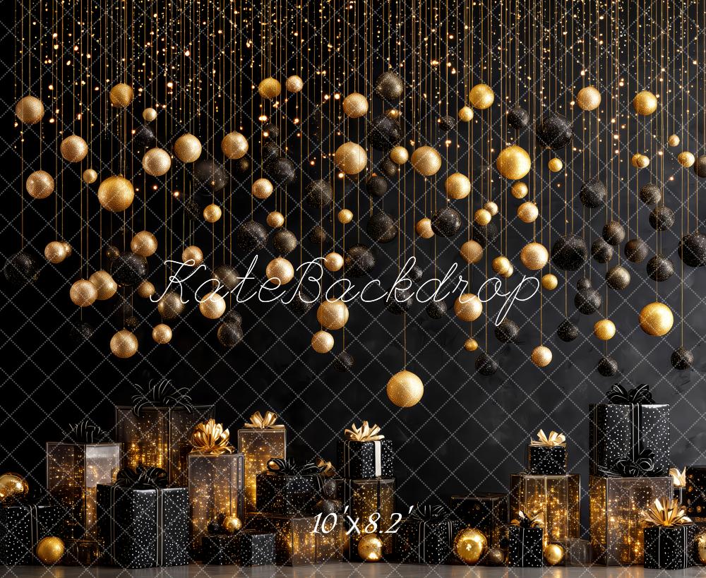 Kate Black Gold Ornaments Presents Sparkle Backdrop Designed by Patty Roberts - Kate Backdrop AU