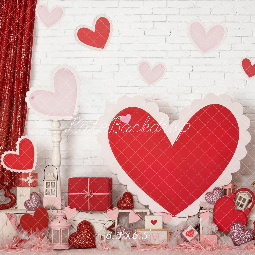 Kate Valentines Hearts Gifts Backdrop Designed by Emetselch