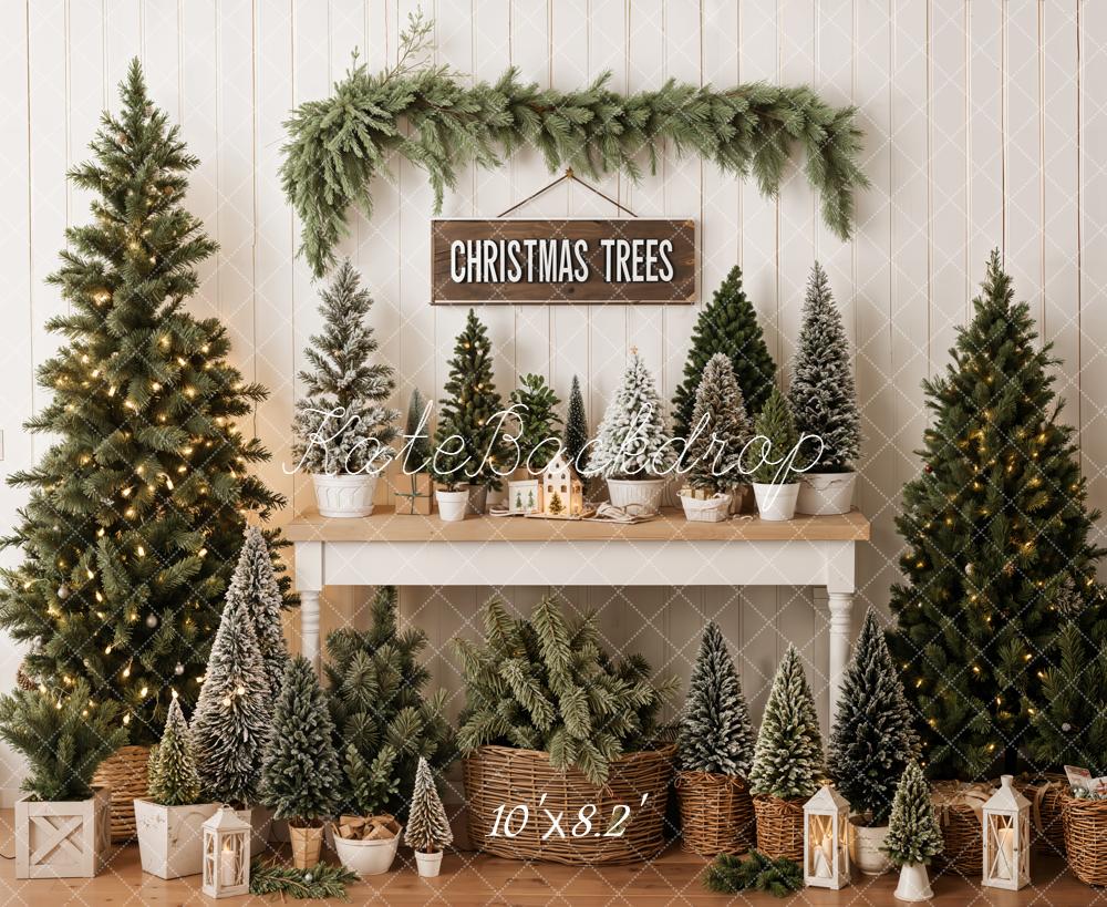 Kate Christmas Trees Fleece Backdrop Designed by Emetselch