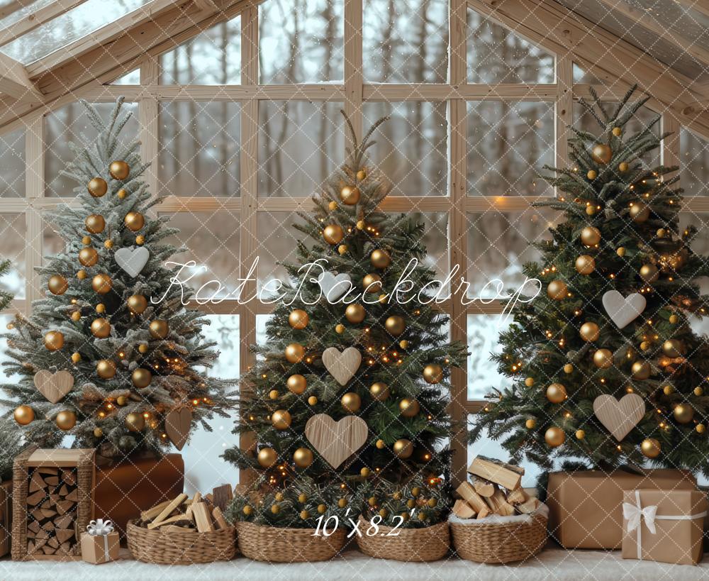 Kate Christmas Tree Glasshouse Wood Backdrop Designed by Mini MakeBelieve - Kate Backdrop AU
