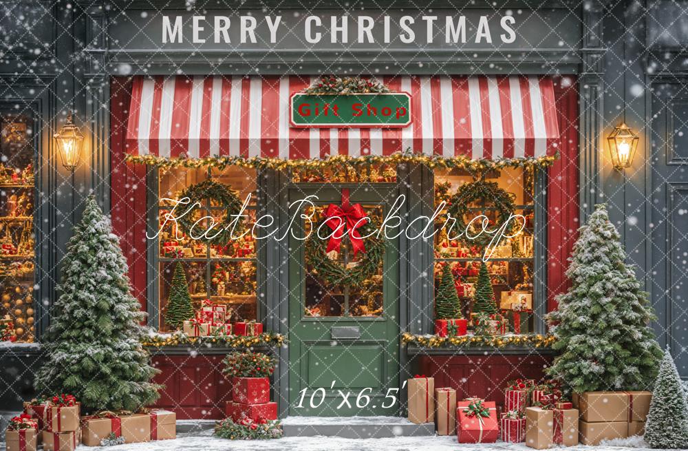 Kate Christmas Gift Shop Fleece Backdrop Designed by Emetselch