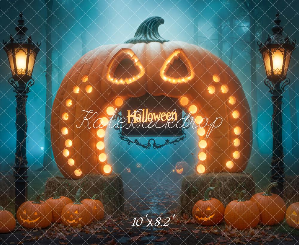 Kate Halloween Giant Pumpkin Gate Backdrop Designed by Chain - Kate Backdrop AU