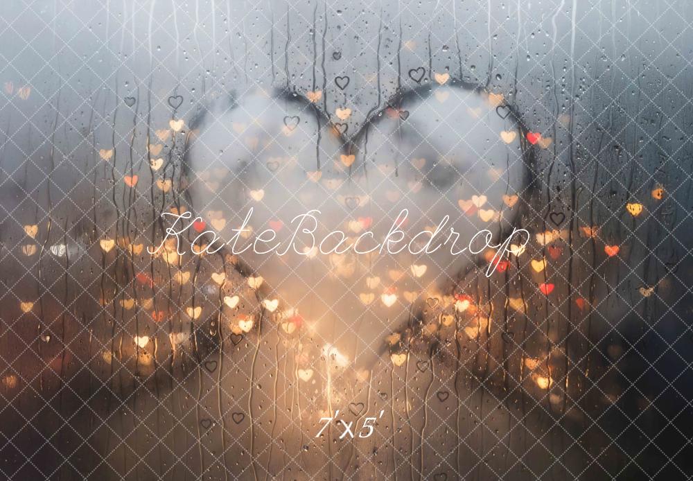 Kate Heart Bokeh Foggy Glass Backdrop Designed by Mini MakeBelieve - Kate Backdrop AU