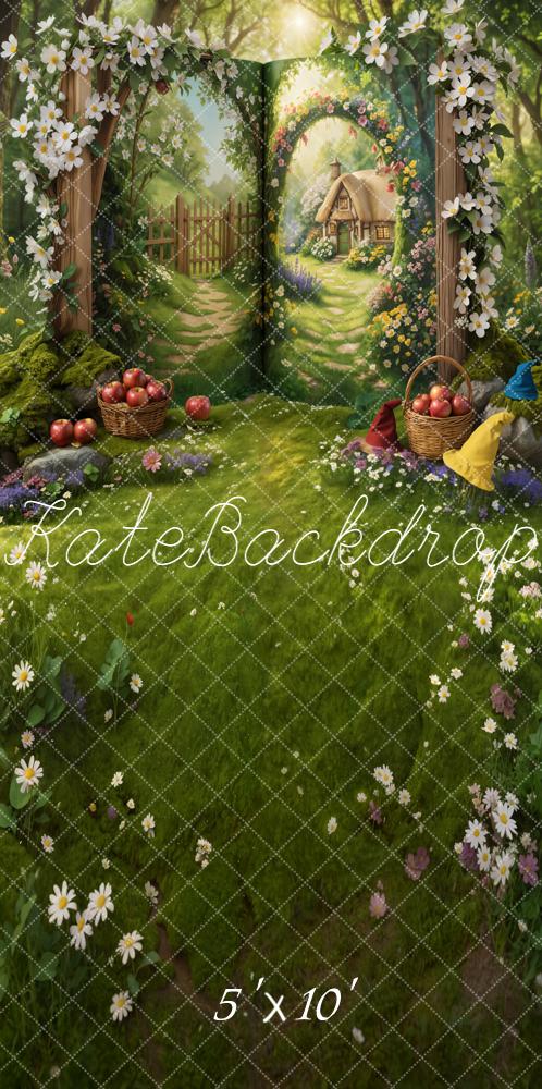 Kate Fairy Fantasy Cottage Open Book Forest Backdrop Designed by Chain