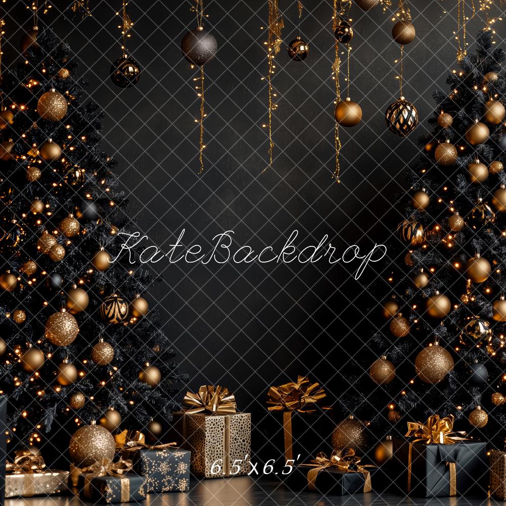 Kate Christmas Black Trees Backdrop Designed by Patty Roberts - Kate Backdrop AU