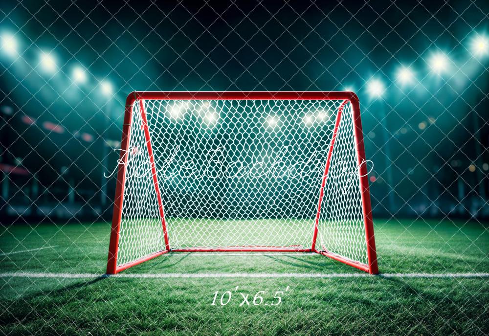Kate Soccer Goal Net Grass Field Backdrop Designed by Emetselch