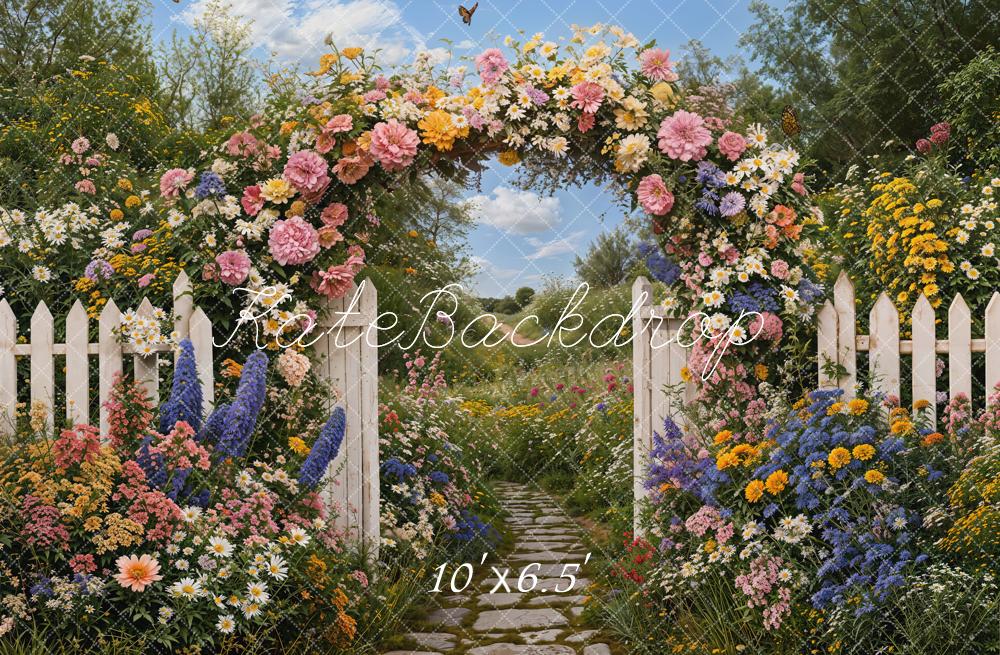 Kate Flower Arch Garden Path Backdrop Designed by Emetselch