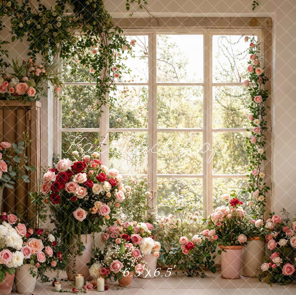 Kate Spring Flower Window Backdrop Designed by Emetselch