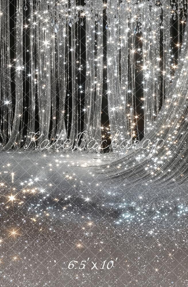 Kate Silver Curtains Sparkle Backdrop Designed by Chain