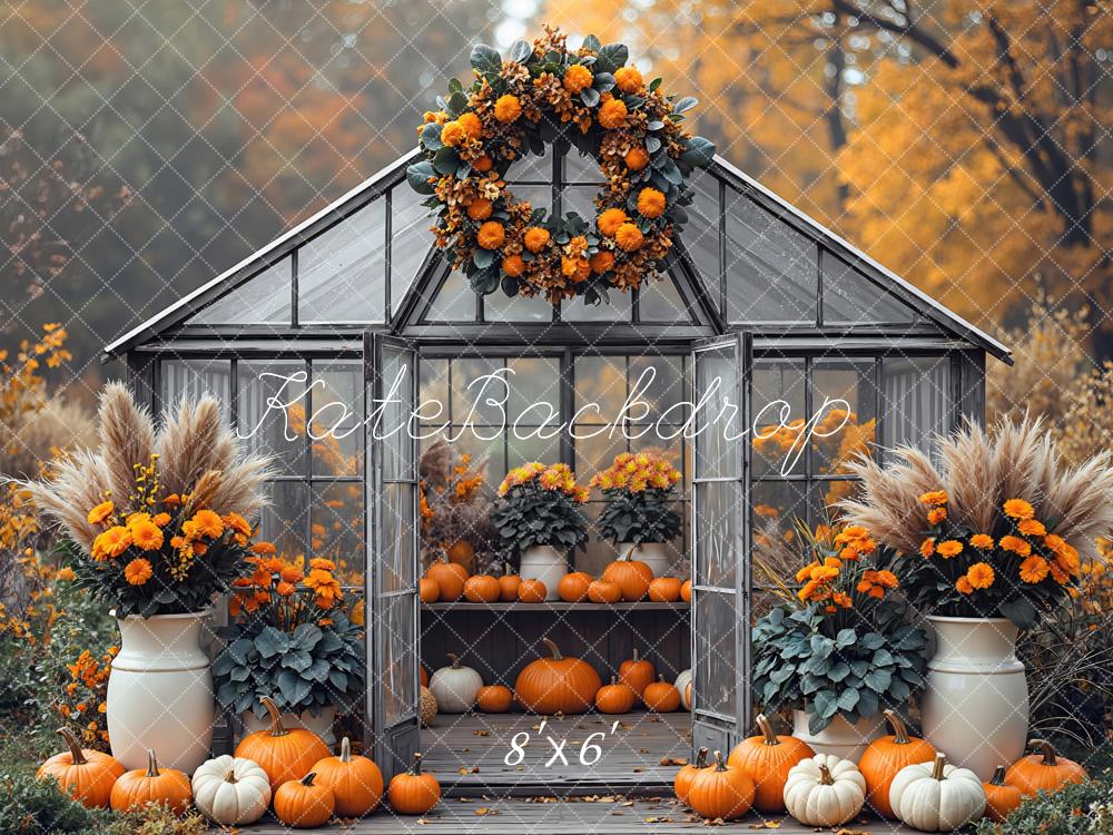 Kate Autumn Pumpkin House Backdrop Designed by Mini MakeBelieve