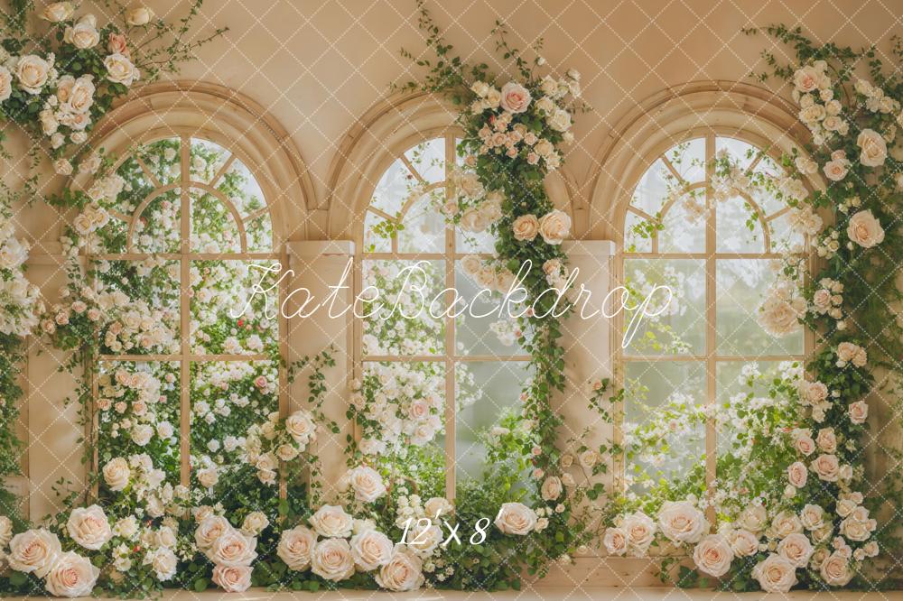 Kate Spring Flower Arch Windows Backdrop Designed by Emetselch