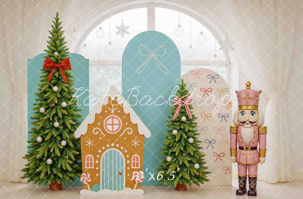 Kate Christmas Nutcracker Gingerbread House Backdrop Designed by Mini MakeBelieve - Kate Backdrop AU