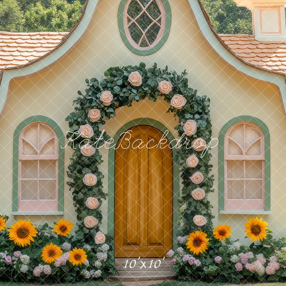 Kate Flower Arch Cottage Sunflower Garden Backdrop Designed by Mini MakeBelieve