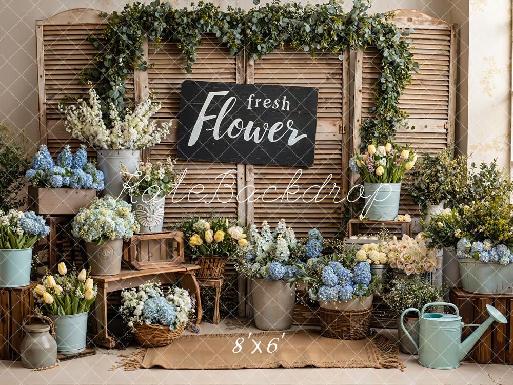 Kate Spring Fresh Flower Fleece Backdrop Designed by Emetselch