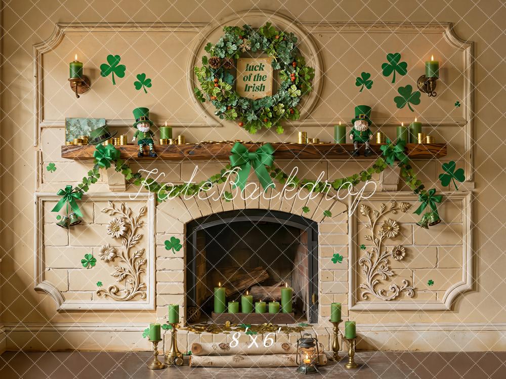 Kate Shamrock St Patrick's Day Garland Backdrop Designed by Emetselch