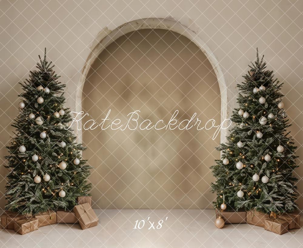 Kate Christmas Trees Archway Fleece Backdrop Designed by Emetselch