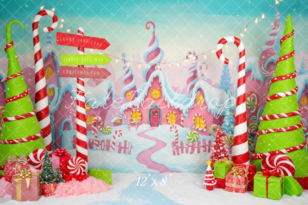 Lightning Deal Kate Christmas Candy Cane Backdrop Designed by Patty Roberts