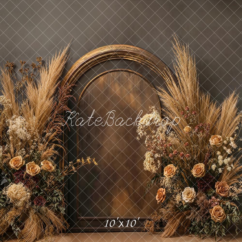 Kate Arch Dried Floral Rustic Backdrop Designed by Emetselch