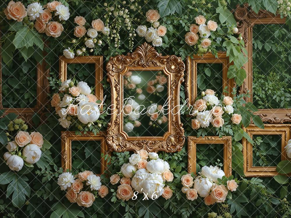 Kate Spring Floral Greenery Wall Backdrop Designed by Mini MakeBelieve