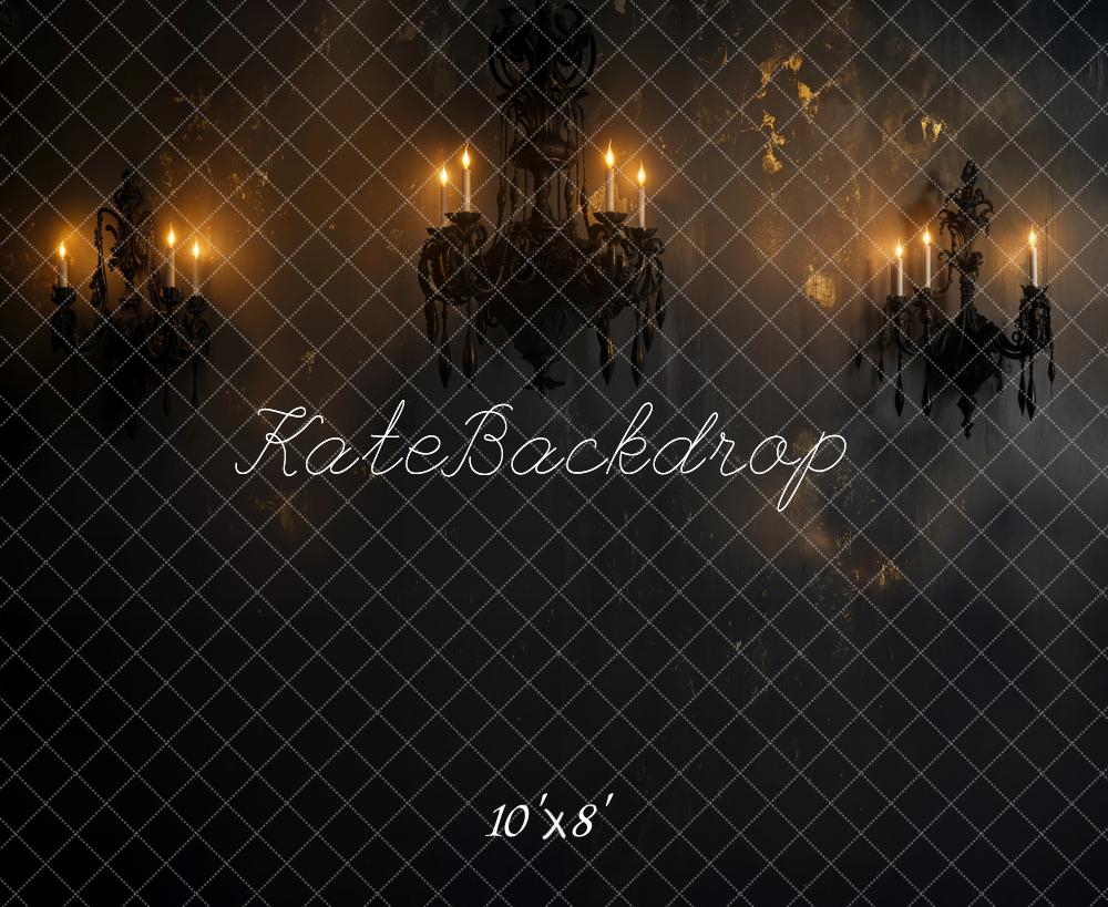 Kate Vintage Wall Candle Chandeliers Fleece Backdrop Designed by Emetselch - Kate Backdrop AU