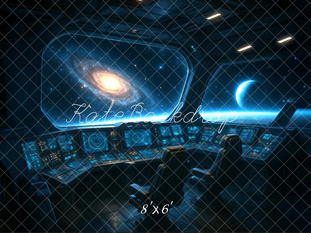 Kate Spaceship Cockpit Galaxy Backdrop Designed by Megan Leigh - Kate Backdrop AU