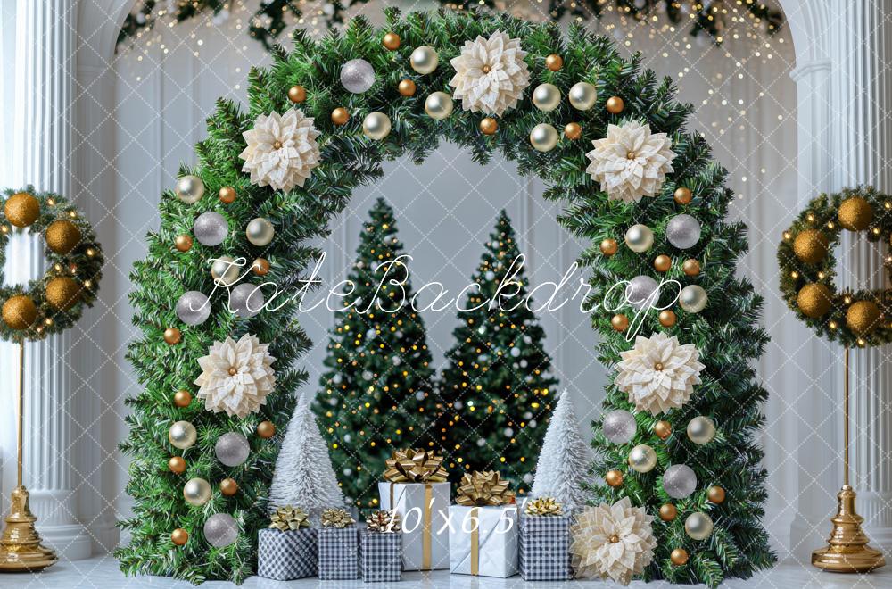 Kate Christmas Flower Arch Gift Backdrop Designed by Mini MakeBelieve - Kate Backdrop AU
