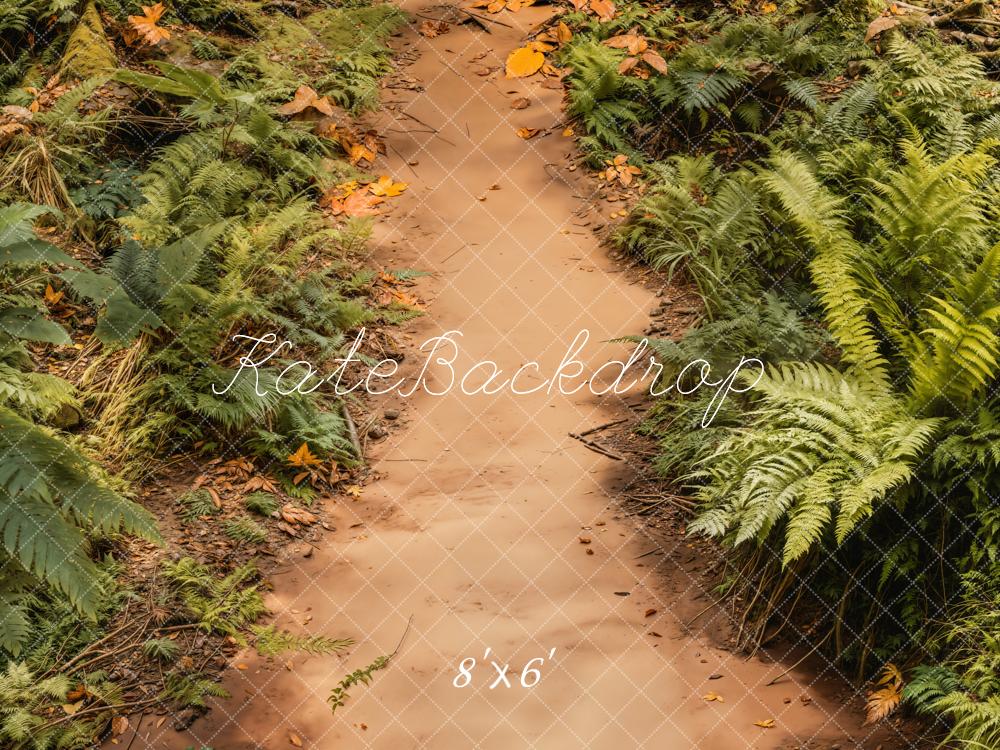 Kate Forest Ferns Dirt Path Backdrop Designed by Emetselch - Kate Backdrop AU